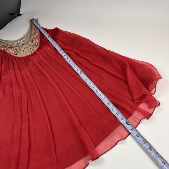 Laundry by Design Vintage Silk Beaded Dress Sz 6 A-Line Fairycore Coquette Y2K - Picture 7 of 10